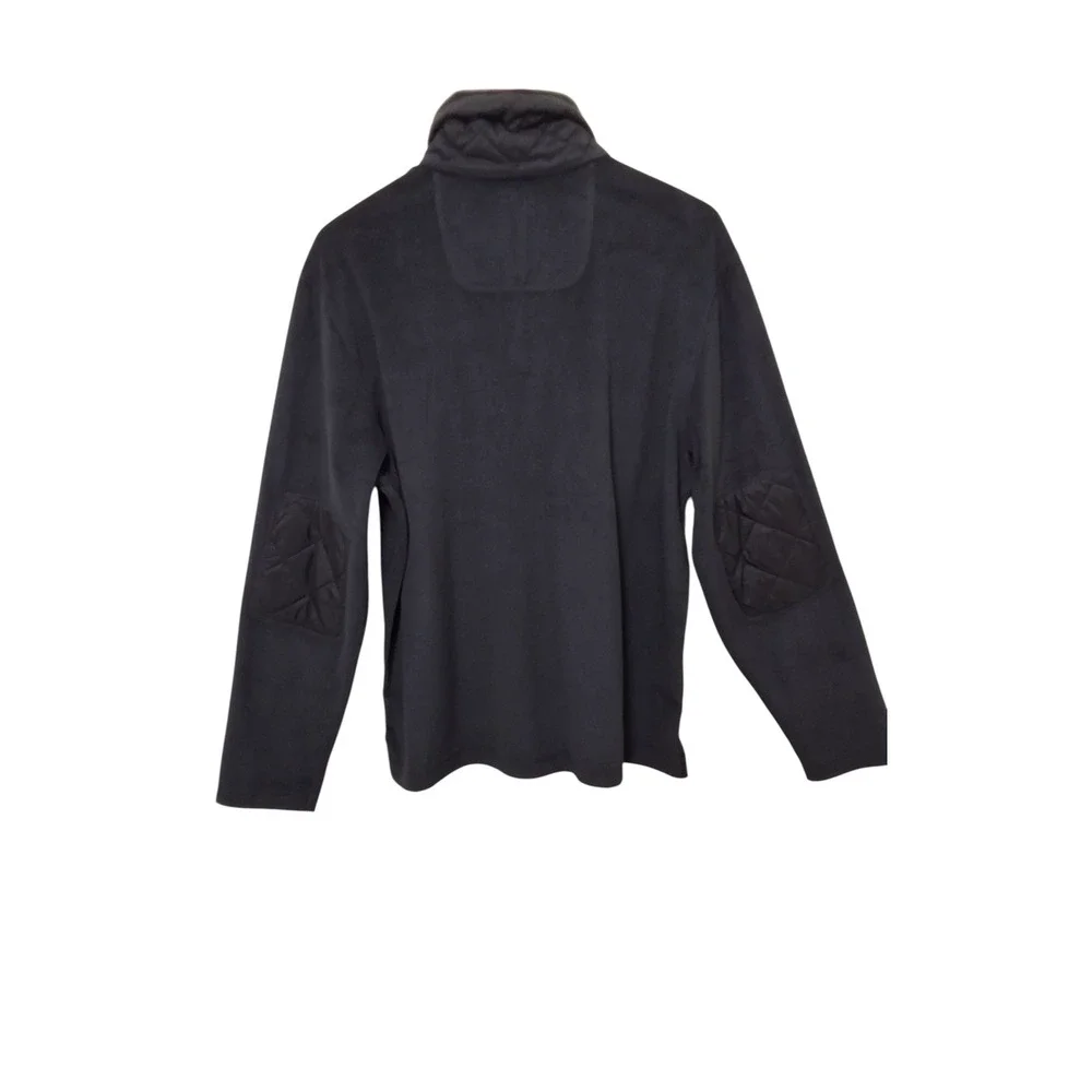 Tommy Bahama Paradise Tech Pullover Black‎ Mock Neck Quilted Elbows Mens L